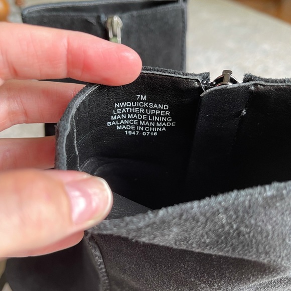 Nine West Quicksand Black Suede Ankle Boots - Picture 6 of 8